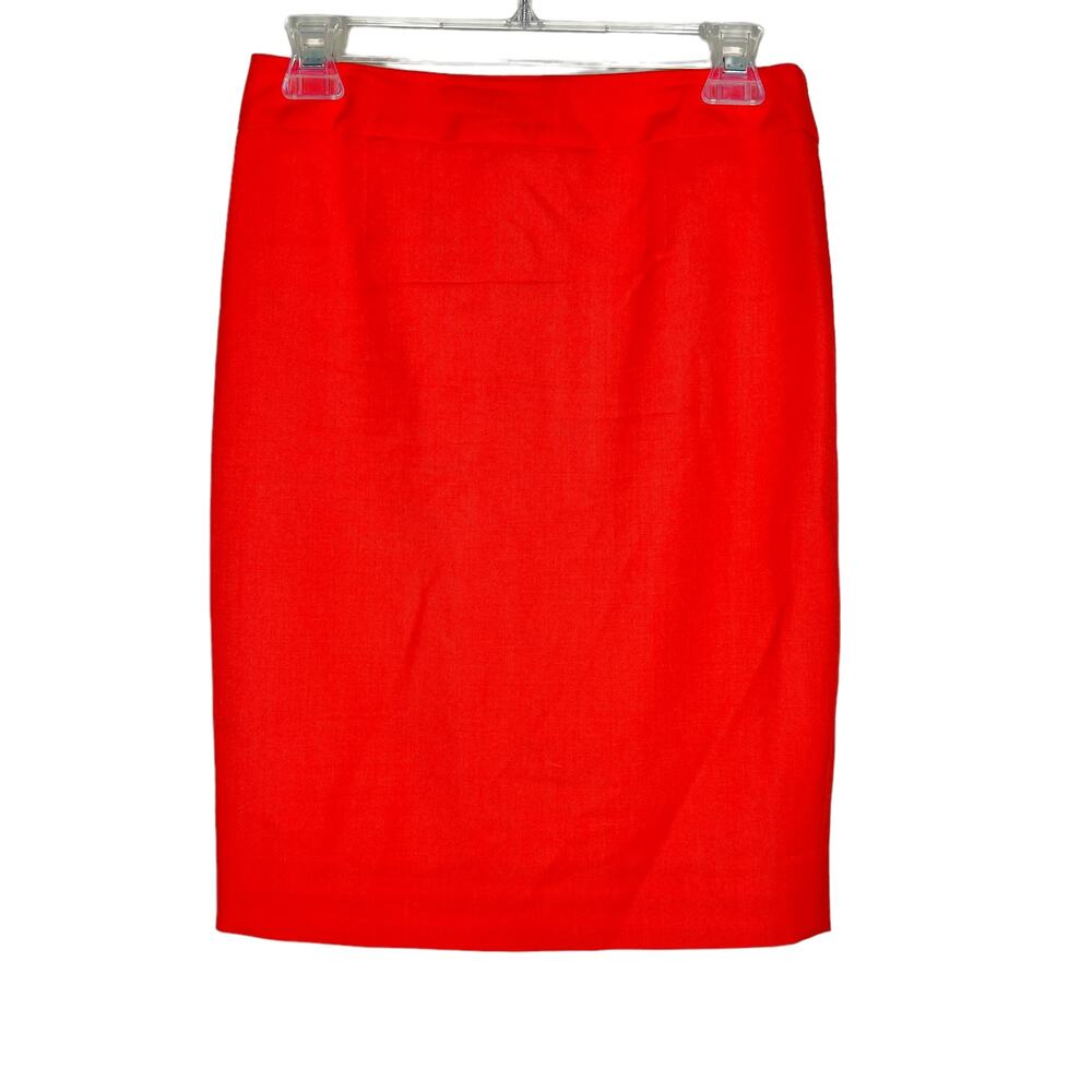 Pendleton Red Wool Blend Pencil Skirt 2 Petite